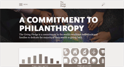 Desktop Screenshot of givingpledge.org
